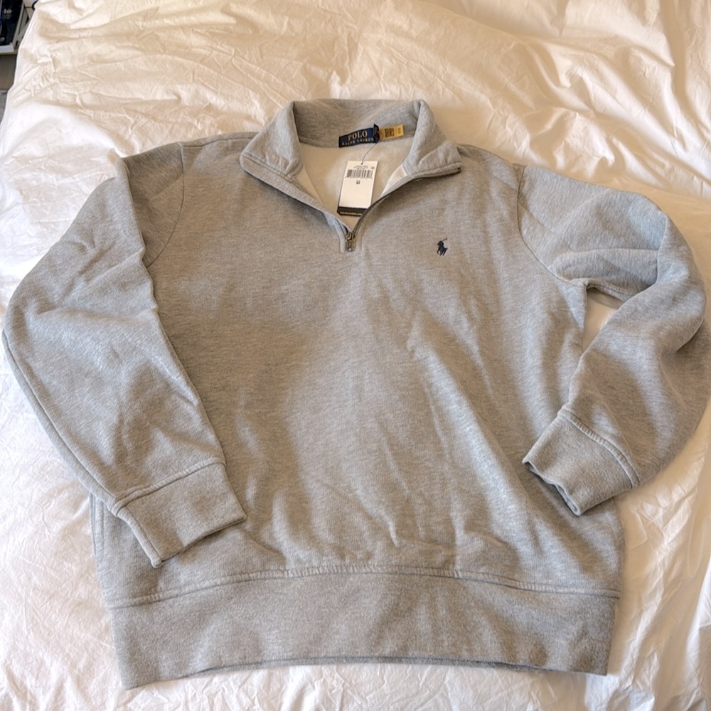 Polo by Ralph Lauren Heather Gray Quarter-Zip Pullover